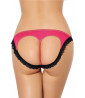 Pink and black slit crush panties - Sexy lingerie
