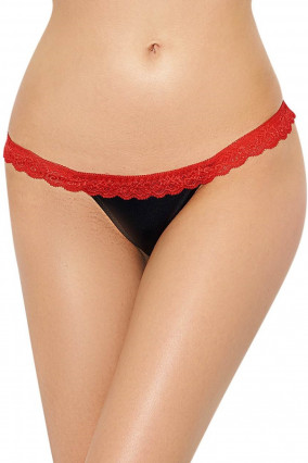 black and red slit favorite panties