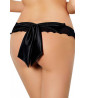 Thong with black satin bow