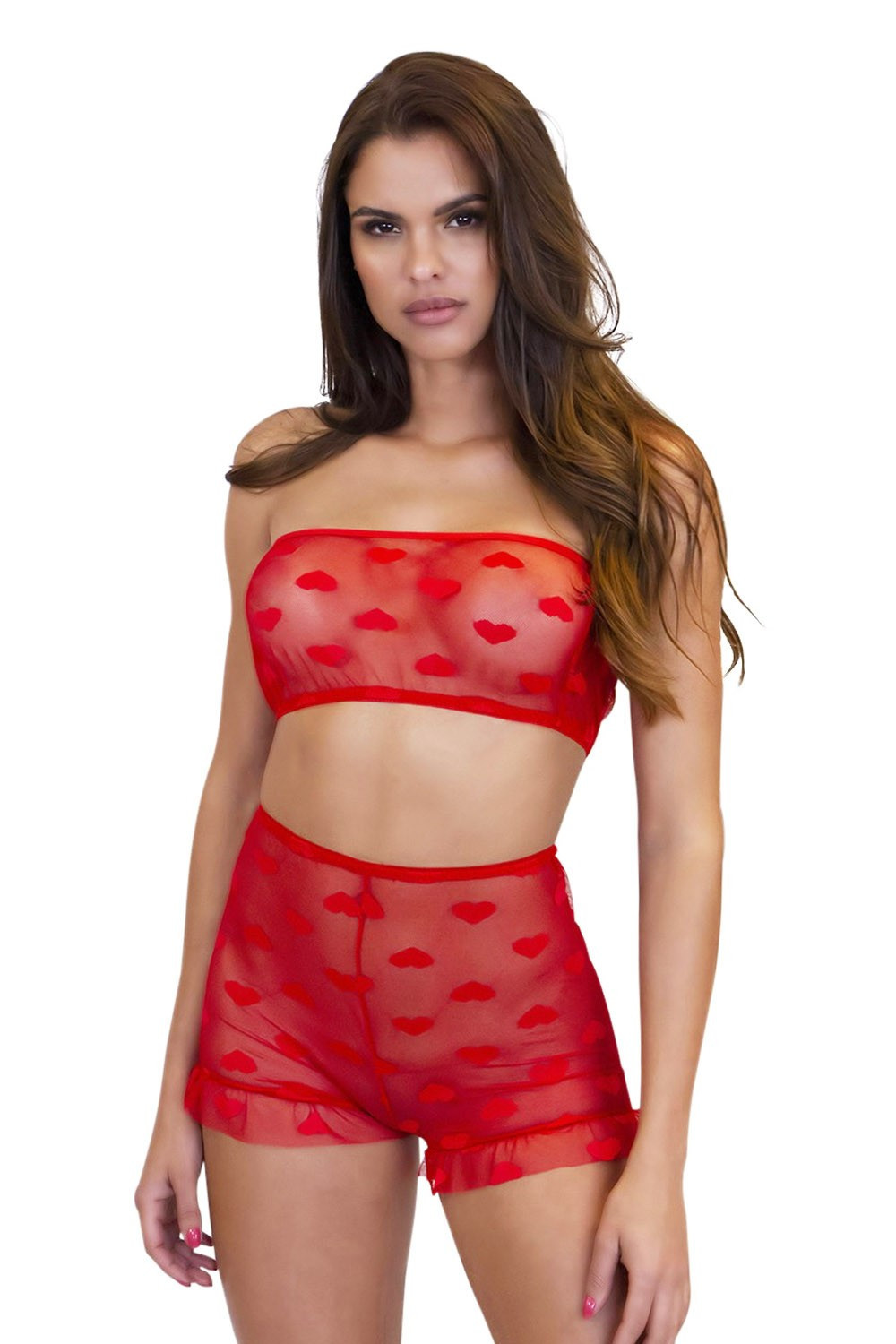 Red heart lingerie set