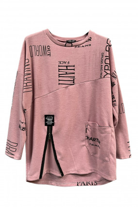 Pink oversized pullover