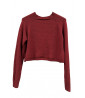 Cropped burgundy sweater