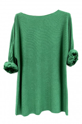 Maglione verde ampio