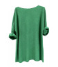 Loose green sweater