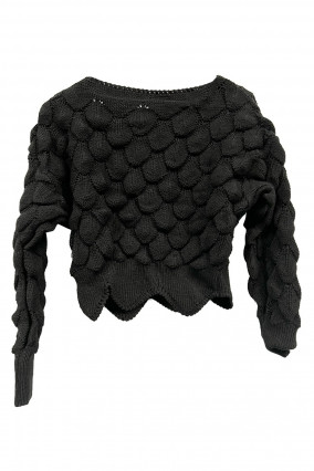 Black crop top style sweater