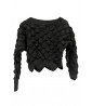 Suéter estilo crop top negro