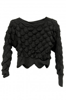 Black crop top style sweater