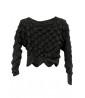 Suéter estilo crop top negro