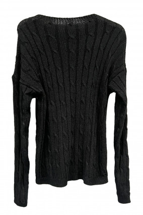 Black knit sweater