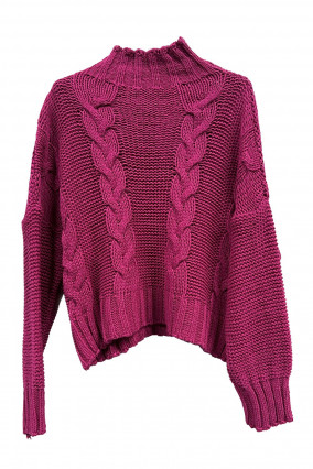 Purple sweater and skirt set