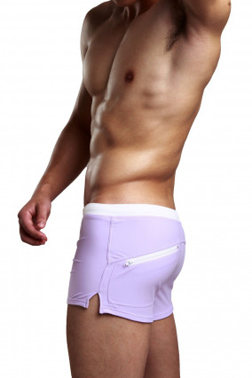 Purple men's boxer swimsuit