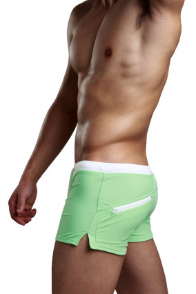Men's green boxer swimsuit