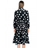 Black dress with white polka dots vintage style
