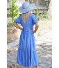 Blue loose cotton dress