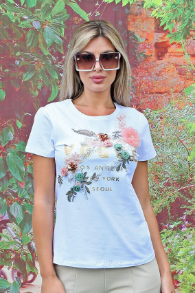 Floral print top - women's fashion e-shop