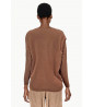 Dark brown sweater with three quarter sleeves