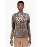 Maglione con stampa leopardata
