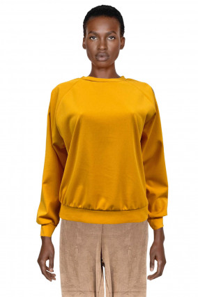 Mustard-colored sweatshirt