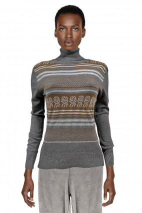 Basic striped pattern sweater
