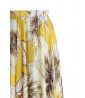 Falda de playa floral amarilla