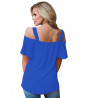 Blue top with V-neck