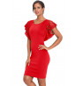 Mid-length bodycon red dress