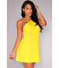 Yellow backless dress