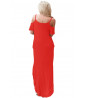 Robe de plage rouge coupe longue