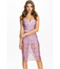 Purple lace strapless dress