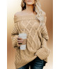 Khaki long-sleeved sweater