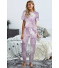 Pyjama type jogging tie & dye violet