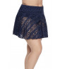Blue crochet beach skirt