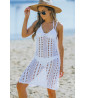 White crochet beachwear dress