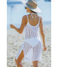 White crochet beachwear dress