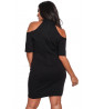 Short black embroidered dress