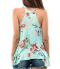 Turquoise floral pattern top