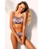Multicolored printed two-piece swimsuit