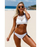 2-piece swimsuit with lace inserts