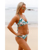 2-piece swimsuit with tropical patterns
