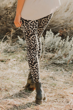 Leggings con estampado de leopardo