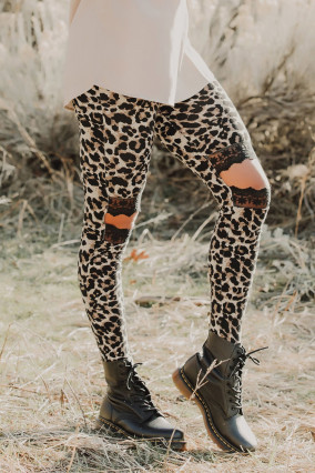 Leggings leopardati