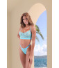 Completo intimo in pizzo turchese