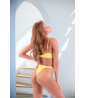 Completo intimo in pizzo giallo