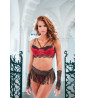 Red and black exotic lingerie set
