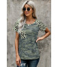 T-shirt camouflage et léopard - Taille S à XL