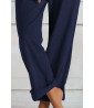 Pantalon bleu avec poches et lien à la taille