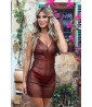 Red rhinestone fitted dress