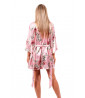 Pink satin dressing gown