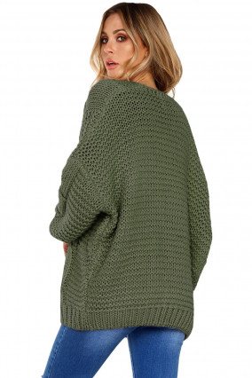 Green knit cardigan
