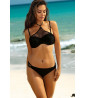 Black 2-piece swimsuit with fishnet